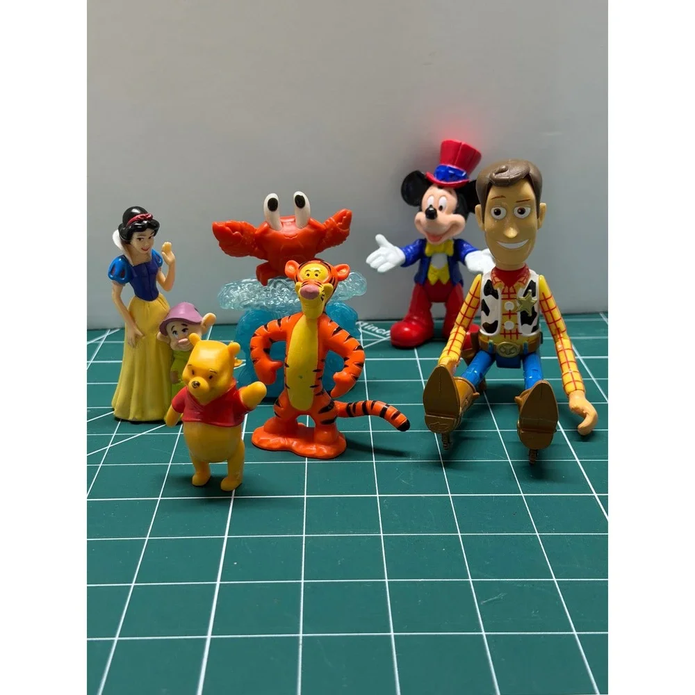 Disney Figure Lot Woody Mickey Mouse Winnie the Pooh Snow White Sebastian Tigger